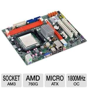ECS A780LM M2 AMD 760G Motherboard   Micro ATX, Socket AM3, AMD 760G 