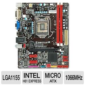 BIOSTAR H61MGC Intel H61 LGA1155 Motherboard and Intel Core i3 2100 3 