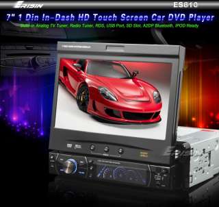   ES810 7 Inch 1 Din In Dash Digital Touchscreen Car DVD Player TV iPod