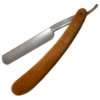 Rasiermesser mit Echtholzgriff   Klinge aus nicht rostfreiem Stahl