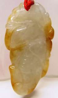 Chinese Yellow White Jade Pendant MAIZE & BAT 120g  