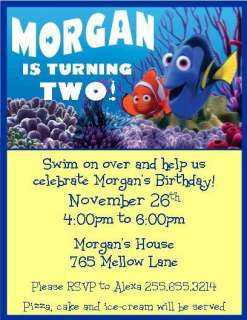 Finding Nemo Birthday Invitations ~ Style #1  