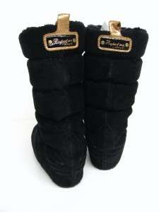 Adidas Respect M.E. Missy Black Suede Fleece Boots 10.5  