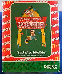 1990 Enesco McDonalds Over One Million Holiday Wishes  