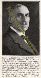 Foto Maler Robert von Haug Biographie Stuttgart 1917  