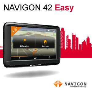 NAVIGON 42 Easy Navigationssystem (10,9cm (4,3 Zoll) Display, Europa 