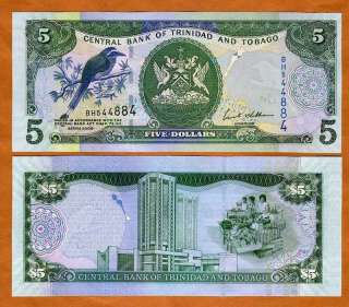 Trinidad and Tobago, 5 dollars, 2006, P NEW, UNC  