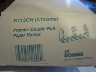 Donner R113CH Premier Double Roll Toilet Paper Holder Chrome polished 