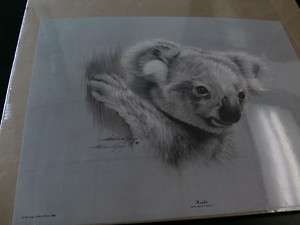 HAROLD RIGSBY PRINT   KOALA   1980   SIGNED   LIMITED EDITION  
