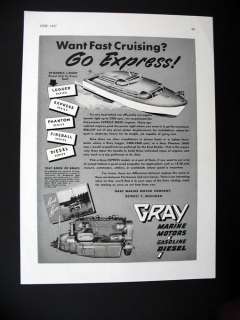 Gray Graymarine Express Series Marine Engines 1947 Ad  
