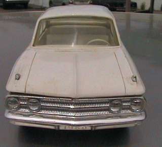 vintage 1960 mercury comet white promo model car autombile 2 door 