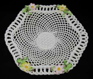 Denton China Delicate Basket with Flowers 8 3/4 Floral  