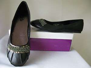 Womens Black silver ballets flats shoes Sizes 7 11 New  