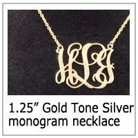 Monogram Necklace Personalized Initial Pendant  