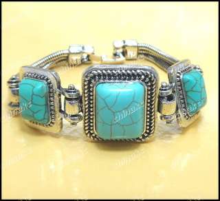 wholesale jewelry lots of Turquoise Tibet silver Bracelet&Earring Set 