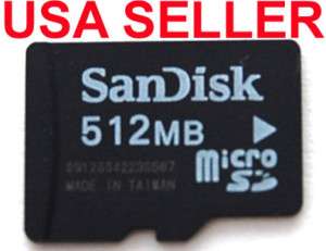 NEW SanDisk 512mb Micro SD Memory Card microSD 512 mb  