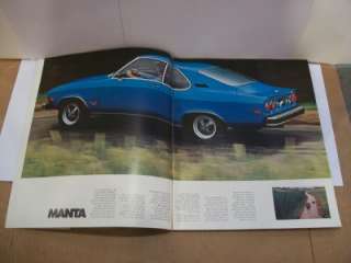 1974 Opel Manta Sales Book Manta Luxus,Manta, Rally Etc  