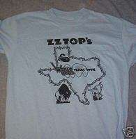 ZZ TOP Takin Texas To The People Barbwire BLUE Large T  