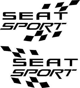 2x Aufkleber Seat Sport Flagge, Leon, Ibiza,Toledo.  