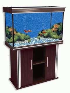 NEW 75 GALLON AQUARIUM AND TANK STAND WITH SILVER TRIM  