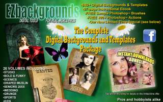 ULTIMATE DIGITAL PHOTO BACKGROUNDS & PHOTOSHOP TEMPLATE  