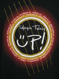 Mens SHANIA TWAIN 2003 UP Concert Tour T Shirt 2X  