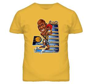 Reggie Miller Reto Basketball Caricature T Shirt  