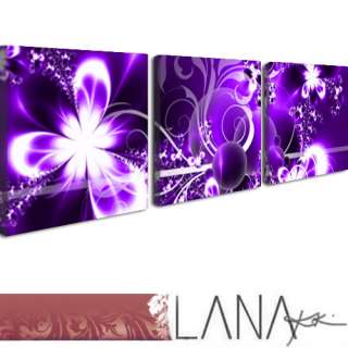Lana KK Kunstdruck abstrakt Bild Leinwand Blüten lila L  