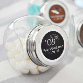 100 Personalized Graduation Candy Jars Favors  