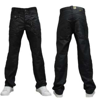 New Mens Enzo EZ25 Black Retro Denim Jeans All Sizes  