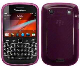 Purple Gel Case Cover For BlackBerry 9900 Bold Touch  