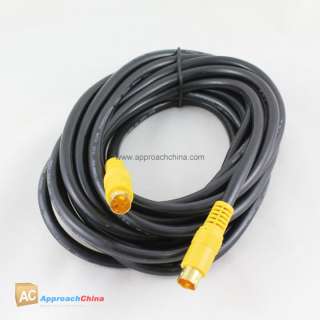   15Ft S VIDEO (S VHS) Interconnect Male Cable Gold Plug