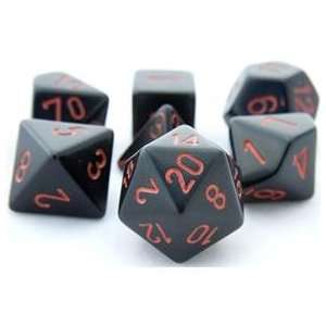  RPG Dice Set (Dungeon Black) role playing game dice + bag 
