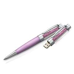   accessory is both a ballpoint pen and a usb key the light purple