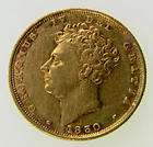 Historic 1830 George IV Gold Sovereign Coin. Replaced t