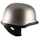 DOT Approved Outlaw German Replica Silver Helmet All Si