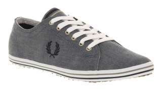 Mens Fred Perry Kingston Navy Chambray Trainers Shoes  