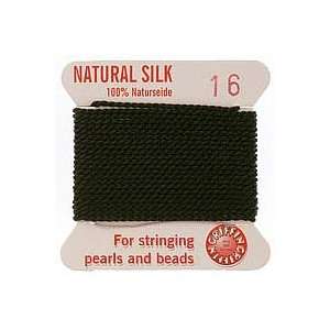  Griffin 1mm Thick Silk Cord Black   Size 16