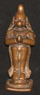 Antique Traditional Indian Bronze Statue Monkey God Hanuman Rare Old 