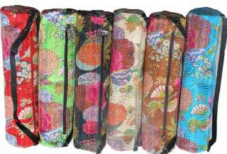 10 New kantha Quilt Yoga Mat bags wholesale Lot with Zipper India 