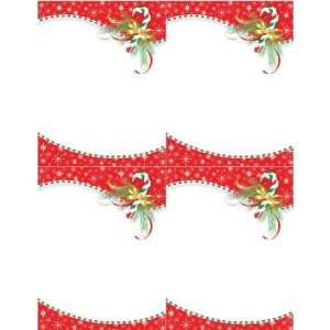  Candy Cane 4 Up Printable Invitations With Envelopes   Pkg 