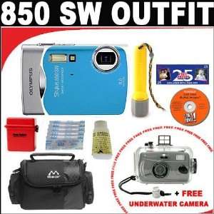  850SW 8MP Digital Camera with 3x Optical Zoom (Blue) + FREE Intova 