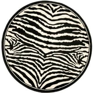  Zebra Area Rug 6 Round Animal Skin Print Modern Carpet 