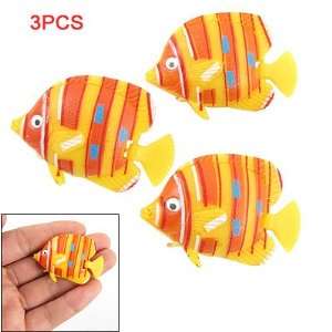  Como Aquarium Yellow Orange Plastic Tropical Fish Ornament 