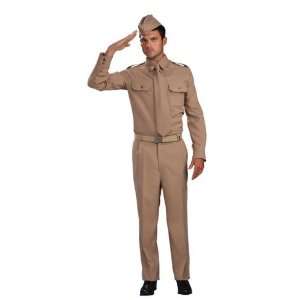   Army GI World War 2 Mens Fancy Dress Costume   One Size Toys & Games