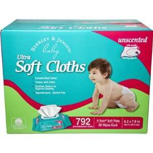 Berkley & Jensen Baby Unscented Ultra Soft Cloths, 792 Count