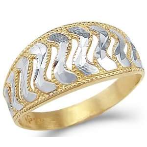   12.5   14k Yellow and White Gold Two Tone Fashion Ladies Ring Jewelry