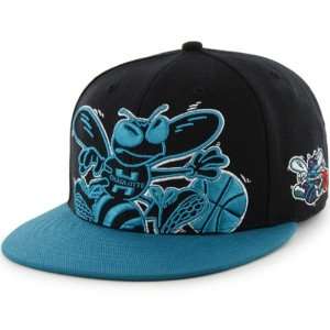   Hornets NBA 47 Brand Two Tone Blackout Colossal MVP Snap Back Hat
