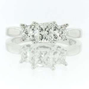  0.97ct Princess Cut Diamond Engagement Anniversary Ring Jewelry