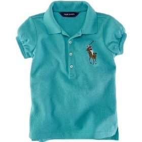  Ralph Lauren Toddler 5T Girls Embroidered Blue Big Pony 